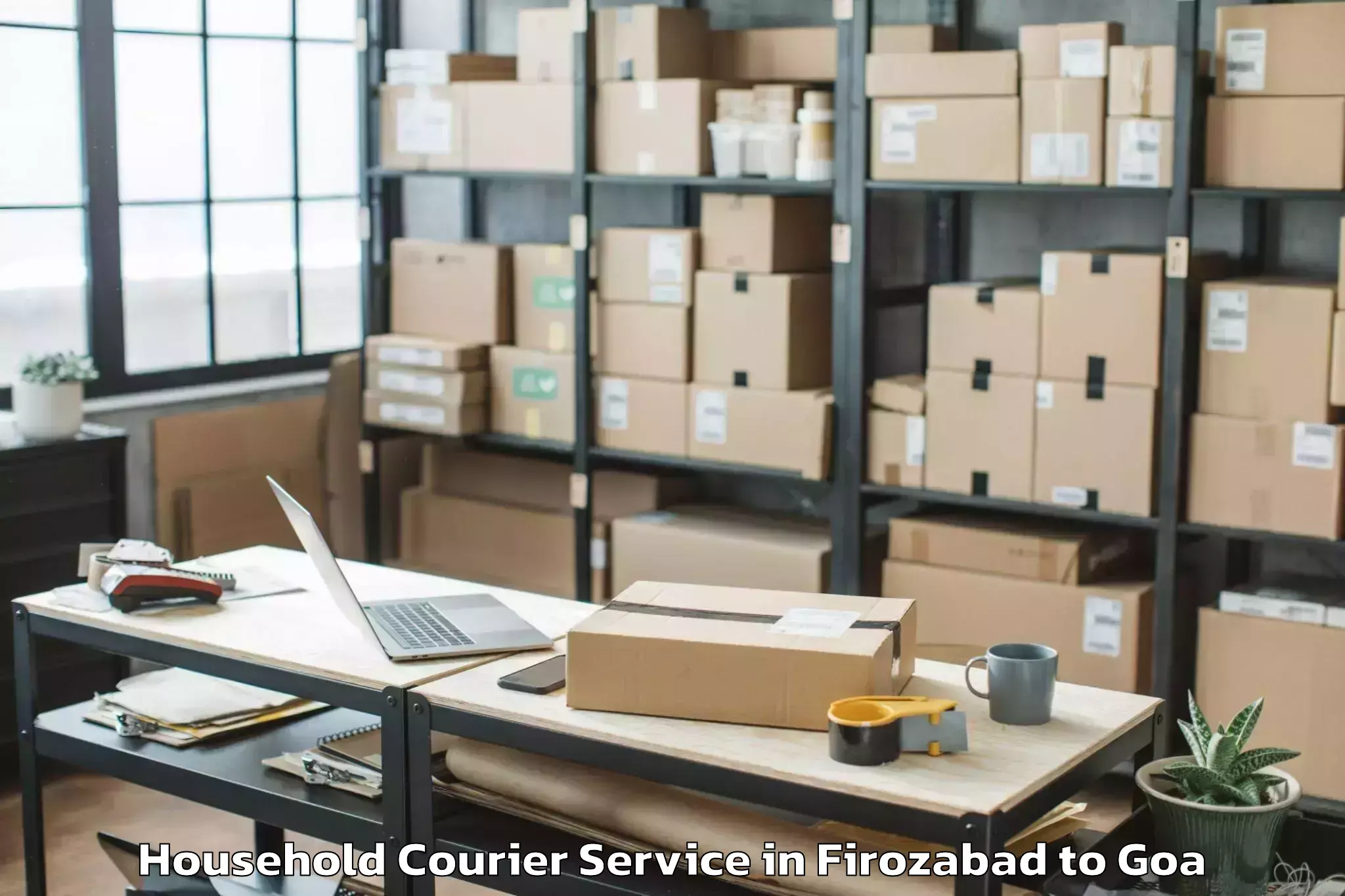 Trusted Firozabad to Guirim Household Courier